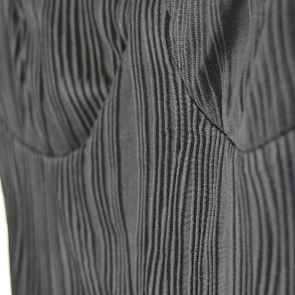 Black Textured Mini Dress - Picture 3 of 8